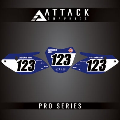 Attack Graphics Pro Series Number Plate Backgrounds for Yamaha TTR 110E 2019