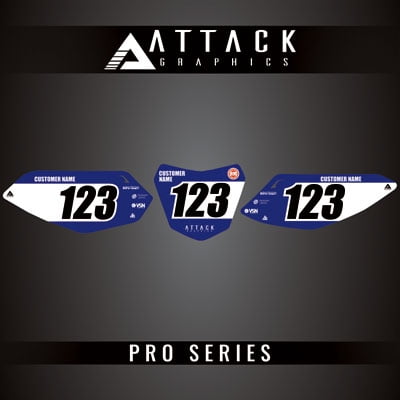 Attack Graphics Pro Series Number Plate Backgrounds for Yamaha TTR 50E 2018