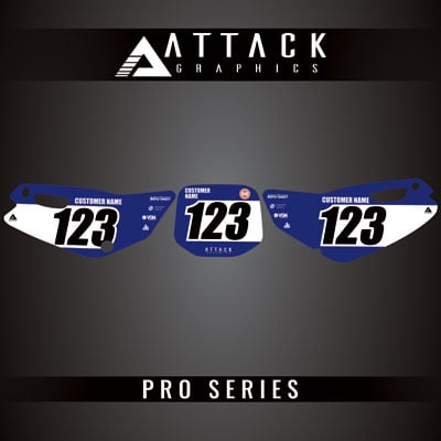 Attack Graphics Pro Series Number Plate Backgrounds for Yamaha TTR125 2000