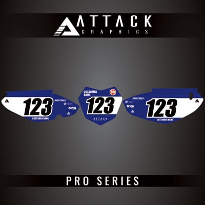 Attack Graphics Pro Series Number Plate Backgrounds for Yamaha TTR125LE 2020