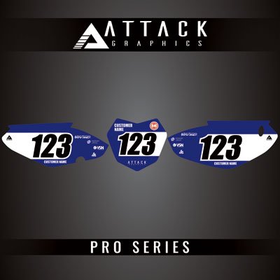 Attack Graphics Pro Series Number Plate Backgrounds for Yamaha TTR125LE 2023