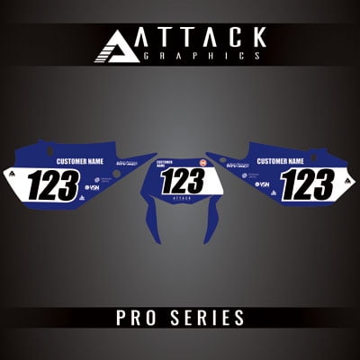 Attack Graphics Pro Series Number Plate Backgrounds for Yamaha WR250F 2021