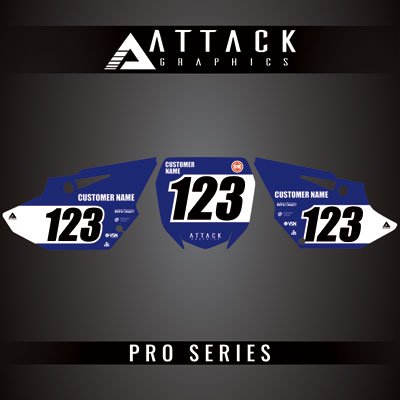 Attack Graphics Pro Series Number Plate Backgrounds for Yamaha YZ125X 2022