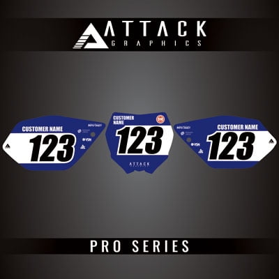 Attack Graphics Pro Series Number Plate Backgrounds for Yamaha YZ250 2013