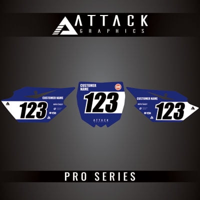 Attack Graphics Pro Series Number Plate Backgrounds for Yamaha YZ250FX 2017