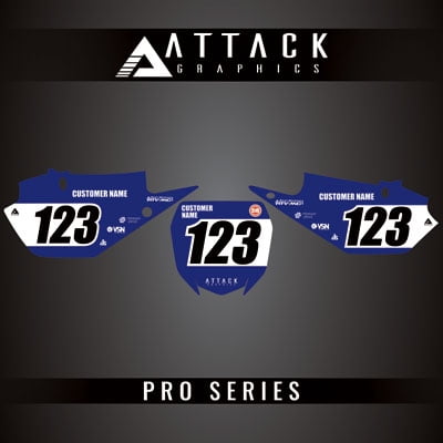 Attack Graphics Pro Series Number Plate Backgrounds for Yamaha YZ450FX 2022