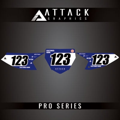 Attack Graphics Pro Series Number Plate Backgrounds for Yamaha YZ65 2018
