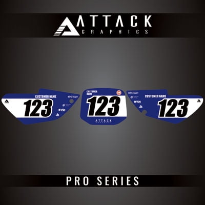 Attack Graphics Pro Series Number Plate Backgrounds for Yamaha YZ85 2002