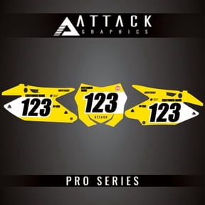 Attack Graphics Pro Series Restyle Number Plate Backgrounds Compatible with Polisport MX Restyling Kit for Suzuki RM125 2002