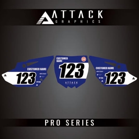 Attack Graphics Pro Series Restyle Number Plate Backgrounds Compatible with Polisport MX Restyling Kit for Yamaha YZ250 2016