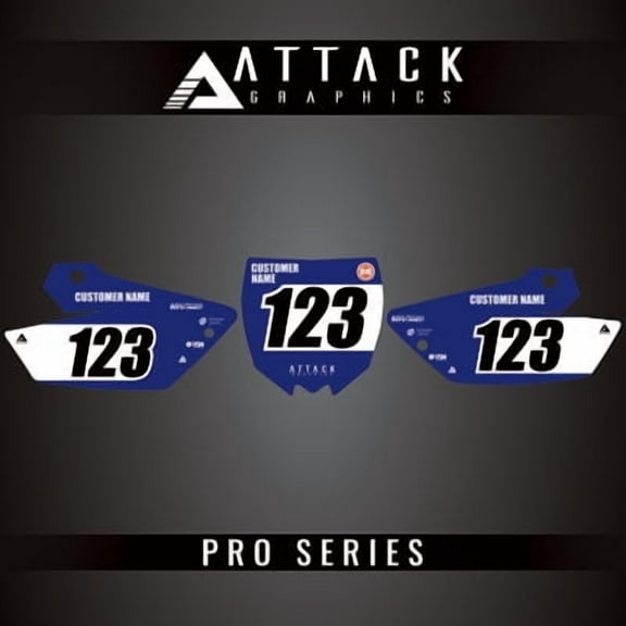 Attack Graphics Pro Series Restyle Number Plate Backgrounds UFO Restyle Plastic Kit for Yamaha YZ125 2004