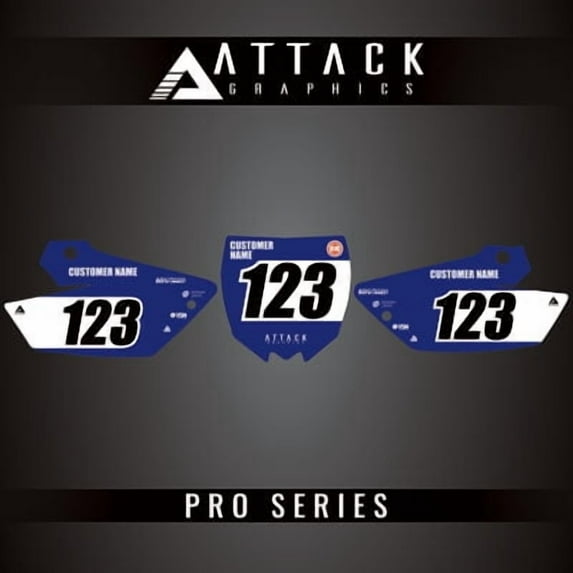 Attack Graphics Pro Series Restyle Number Plate Backgrounds UFO Restyle Plastic Kit for Yamaha YZ250 2007