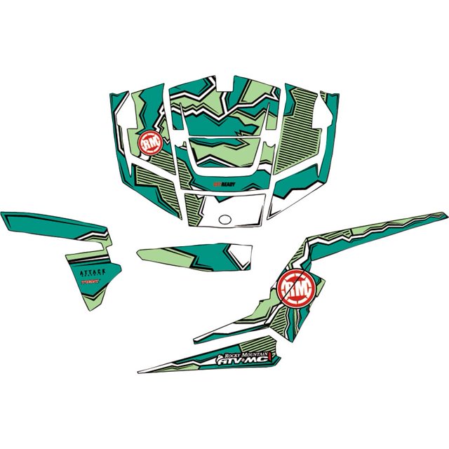 Attack Graphics Quake Complete UTV Graphics Kit White/Teal/Mint Green ...