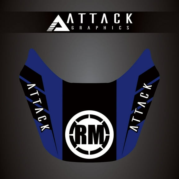 Attack Graphics Renegade Front Fender Decal YZ Blue For Yamaha WR450F 2003-2005