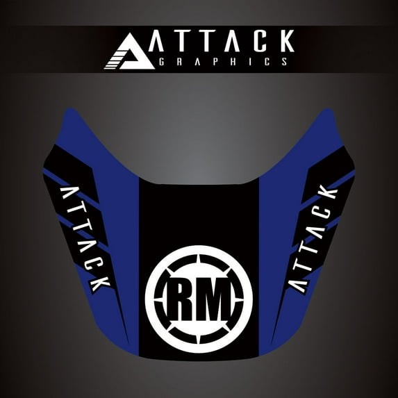 Attack Graphics Renegade Front Fender Decal YZ Blue For Yamaha YZ426F 2000-2002