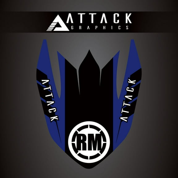 Attack Graphics Renegade Front Fender Decal Blue for Yamaha YZ250F 2019-2022
