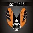 thumbnail image 1 of Attack Graphics Renegade Front Fender Decal Orange, 1 of 2
