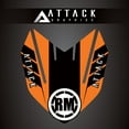 thumbnail image 1 of Attack Graphics Renegade Front Fender Decal Orange, 1 of 2