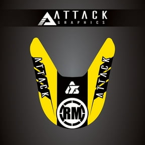 Attack Graphics Renegade Front Fender Decal Yellow for Suzuki RM125 2001-2007