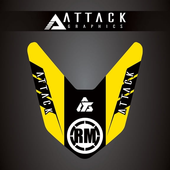 Attack Graphics Renegade Front Fender Decal Yellow