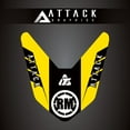 thumbnail image 1 of Attack Graphics Renegade Front Fender Decal Yellow for Suzuki RMZ450 2008-2017, 1 of 2