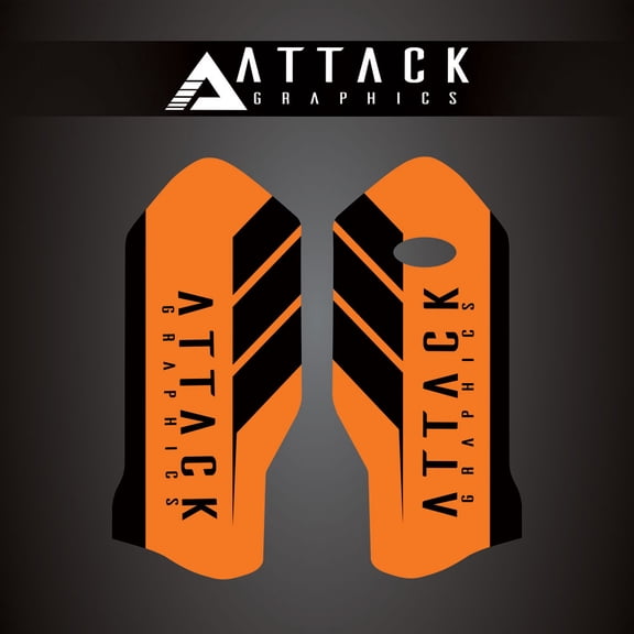 Attack Graphics Renegade Lower Fork Guard Decal Orange for KTM 250 SX-F 2019-2022