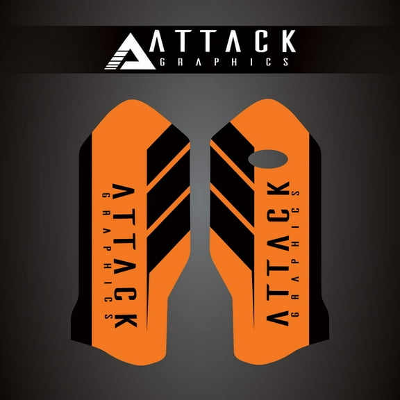 Attack Graphics Renegade Lower Fork Guard Decal KTM Orange For KTM 450 SX-F Factory Edition 2018-2021