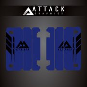 Attack Graphics Renegade Radiator Louver Decals YZ Blue For Yamaha YZ250X 2016-2024