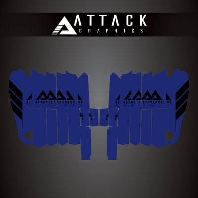 Attack Graphics 207-128-0003 Renegade Radiator Louver Decals - YZ Blue