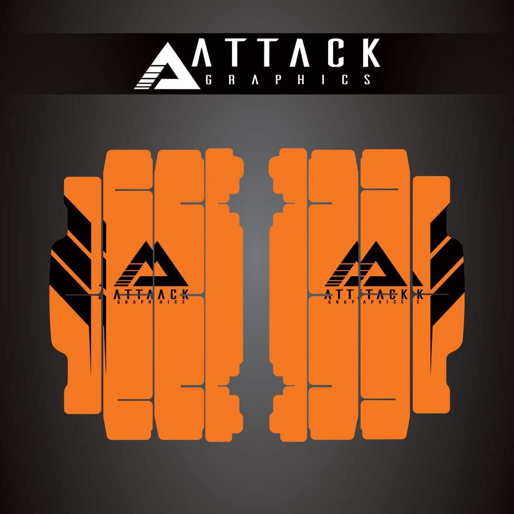 Attack Graphics Renegade Radiator Louver Decals Orange for KTM 200 XCW