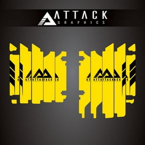 Attack Graphics Renegade Radiator Louver Decals RM Yellow For Suzuki RMZ450 2018-2026
