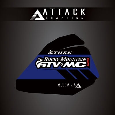 Attack Graphics Renegade Radiator Shroud Decal Blue for Yamaha PW80 YZinger 2004