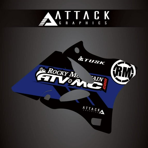 Attack Graphics Renegade Radiator Shroud Decal Blue for Yamaha Yz125 2010