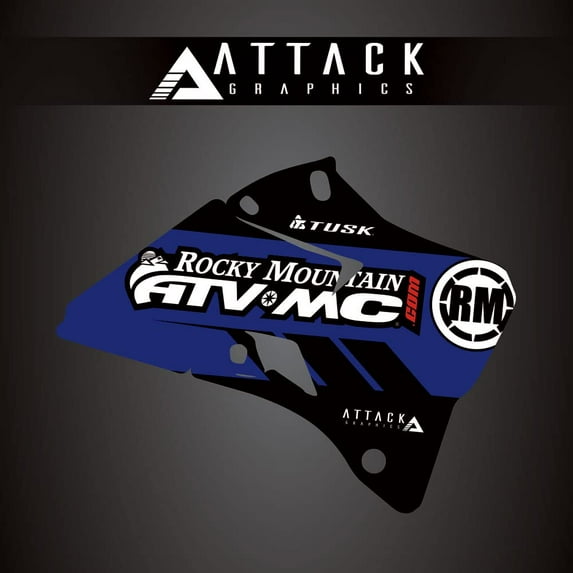 Attack Graphics Renegade Radiator Shroud Decal Blue for Yamaha YZ250 2000