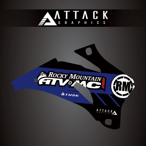 Attack Graphics Renegade Radiator Shroud Decal Blue for Yamaha YZ250F 2007