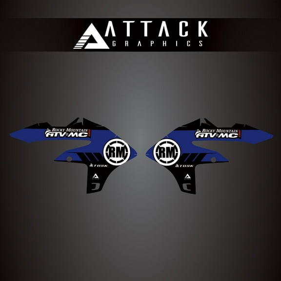 Attack Graphics Renegade Radiator Shroud Decal Blue for Yamaha YZ250F 2024
