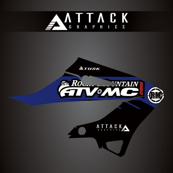 Attack Graphics Renegade Radiator Shroud Decal Blue for Yamaha YZ250X 2023
