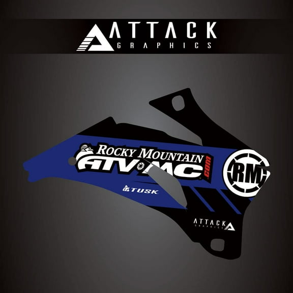 Attack Graphics Renegade Radiator Shroud Decal Blue for Yamaha YZ450F 2009