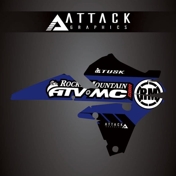 Attack Graphics Renegade Radiator Shroud Decal Blue for Yamaha YZ450F 2016