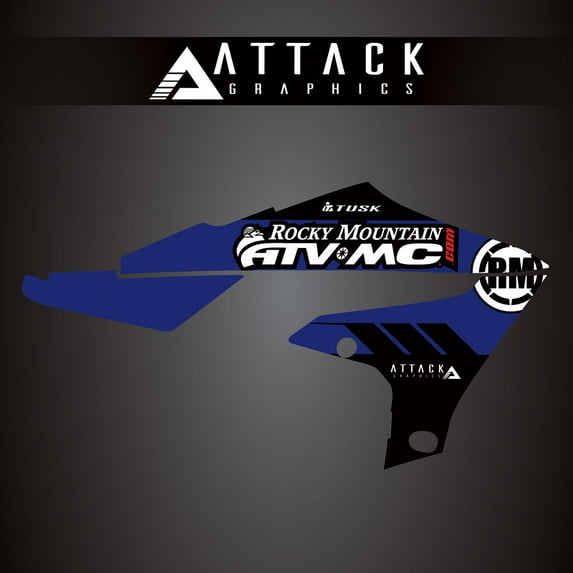 Attack Graphics 207-124-0047 Renegade Radiator Shroud Decal YZ Blue