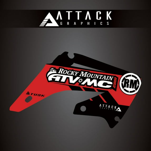 Attack Graphics Renegade Radiator Shroud Decal Red for Honda CR250R 2002-2007