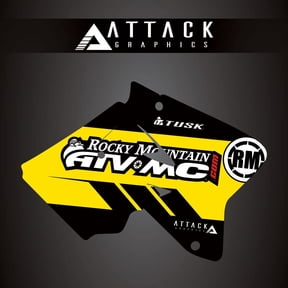 Attack Graphics Renegade Radiator Shroud Decal Yellow for Suzuki RM125 2007
