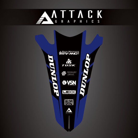 Attack Graphics Renegade Rear Fender Decal YZ Blue For Yamaha YZ125 Monster Energy Yamaha Racing Edition 2023,2025
