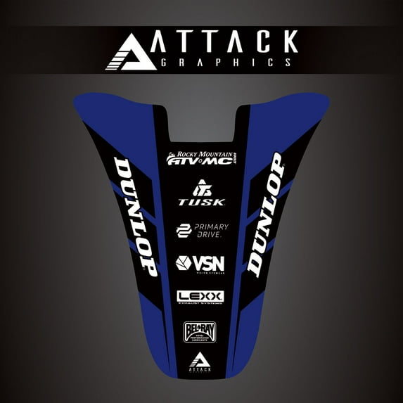 Attack Graphics 207-127-0020 Renegade Rear Fender Decal YZ Blue