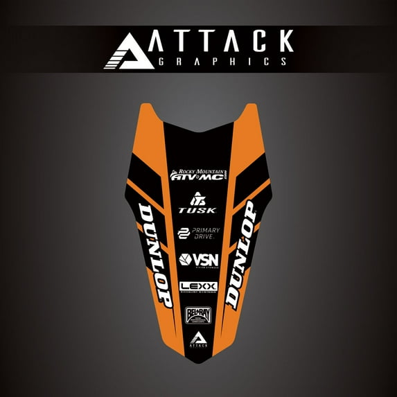 Attack Graphics 207-127-0001 Renegade Rear Fender Decal KTM Orange