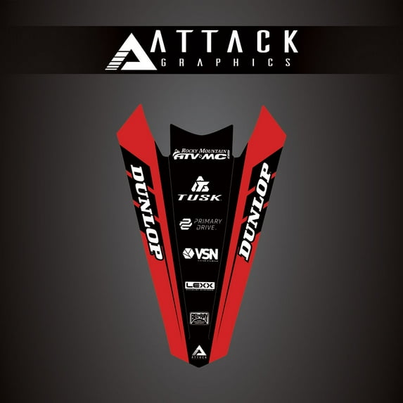Attack Graphics Renegade Rear Fender Decal Red for Beta 200 RR Race Edition 2023-2024
