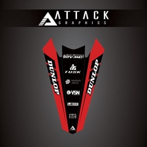 Attack Graphics Renegade Rear Fender Decal Red for Beta 300 RR 2023-2024