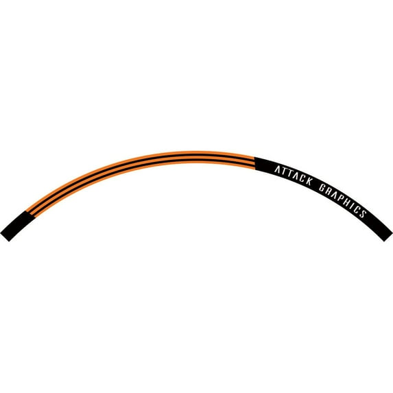 Attack Graphics 184-608-0018 Rim Decal - Orange - 18"
