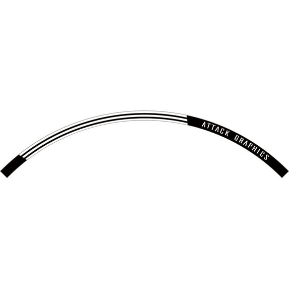 Attack Graphics 184-608-0013 Rim Decal - White - 18"