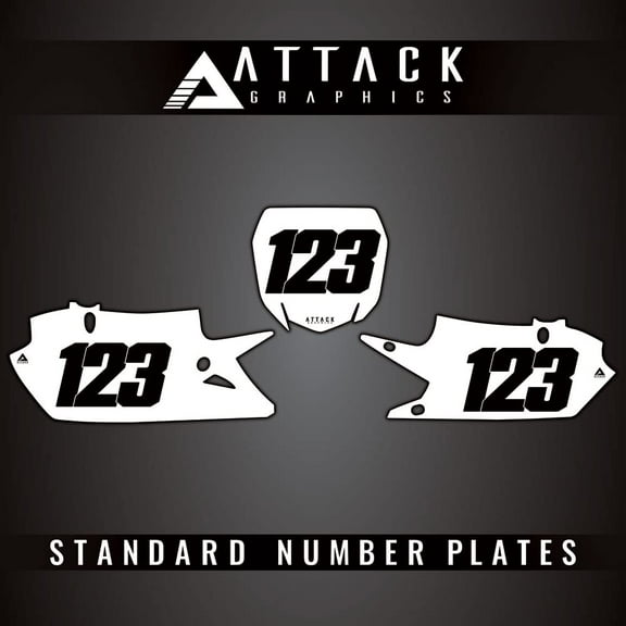 Attack Graphics Standard Restyle Number Plate Backgrounds Cycra Powerflow Body Kit